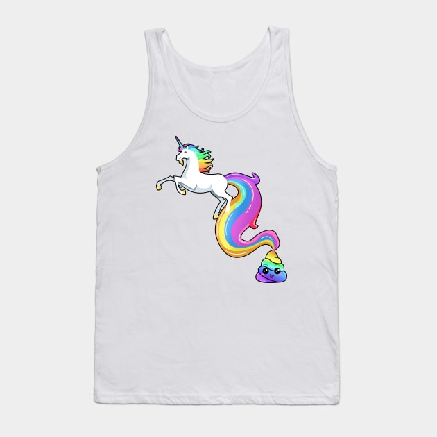 Magical Unicorn Rainbow Poop Tank Top by 4U2NV-LDN